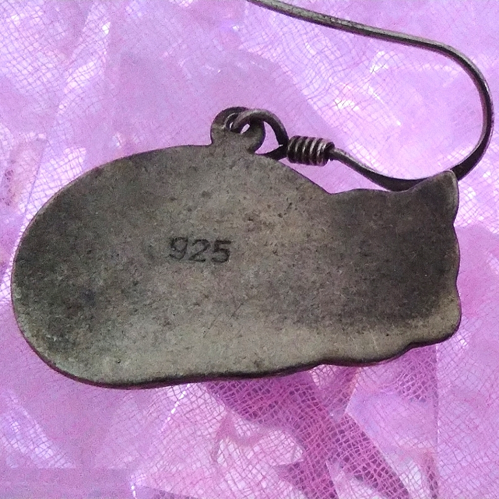 Sterling Silver Kitty Earrings - image 5